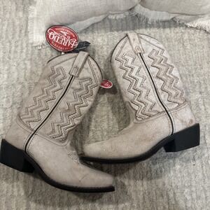 Laredo Women's Rustic Bone Overlay Western Boot Rodeo Festival Square Toe 51169